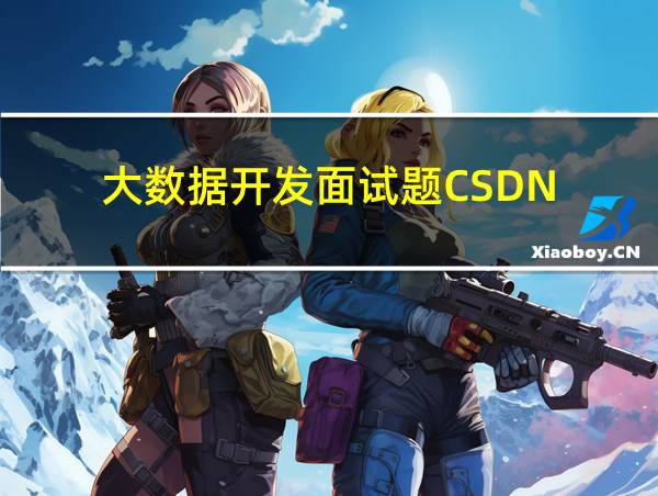 大数据开发面试题CSDN的相关图片