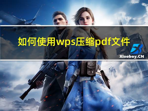 如何使用wps压缩pdf文件的相关图片