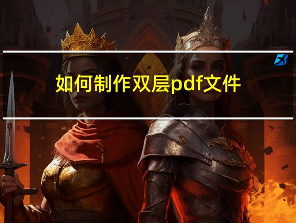 如何制作双层pdf文件的相关图片