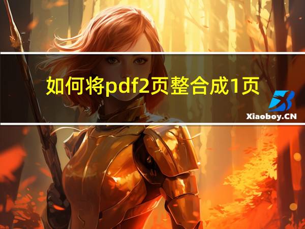 如何将pdf2页整合成1页的相关图片