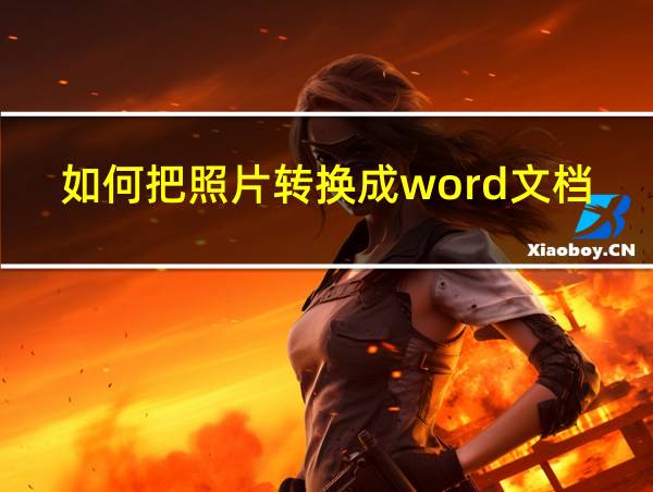 如何把照片转换成word文档的相关图片