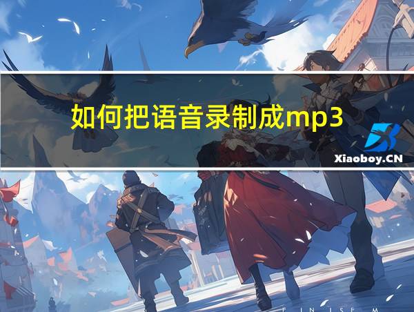 如何把语音录制成mp3的相关图片