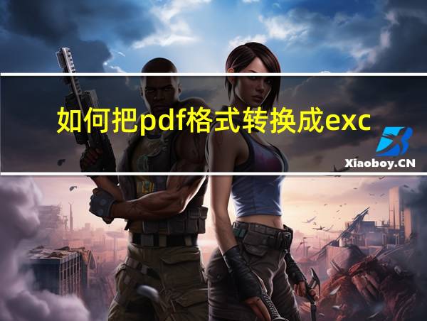 如何把pdf格式转换成excel格式的相关图片