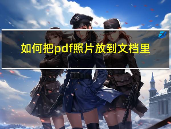 如何把pdf照片放到文档里的相关图片