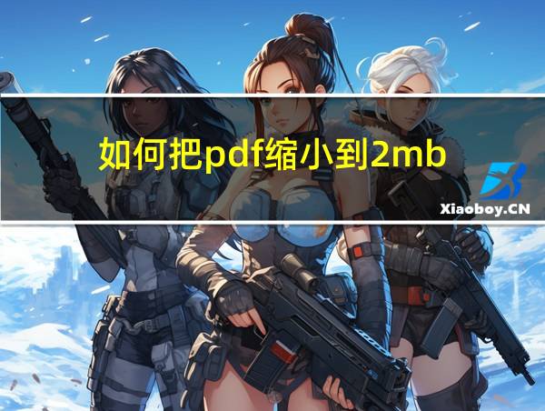 如何把pdf缩小到2mb的相关图片