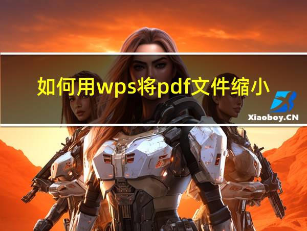 如何用wps将pdf文件缩小到想要的大小的相关图片