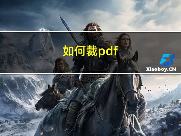 如何裁pdf的相关图片