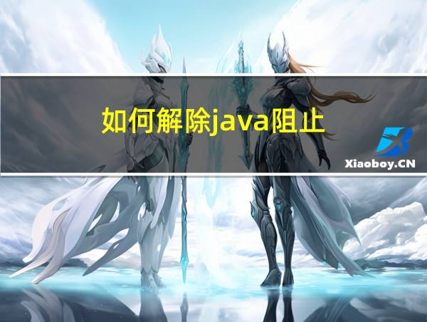 如何解除java阻止的相关图片