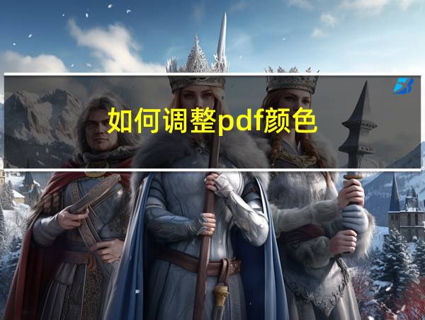 如何调整pdf颜色的相关图片