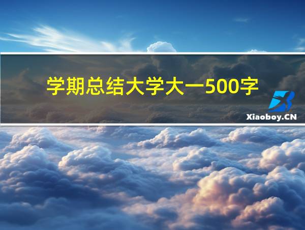 学期总结大学大一500字的相关图片