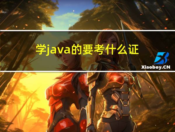 学java的要考什么证的相关图片