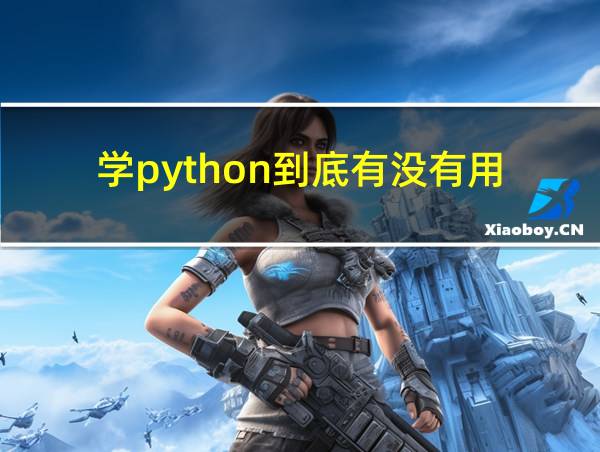 学python到底有没有用的相关图片