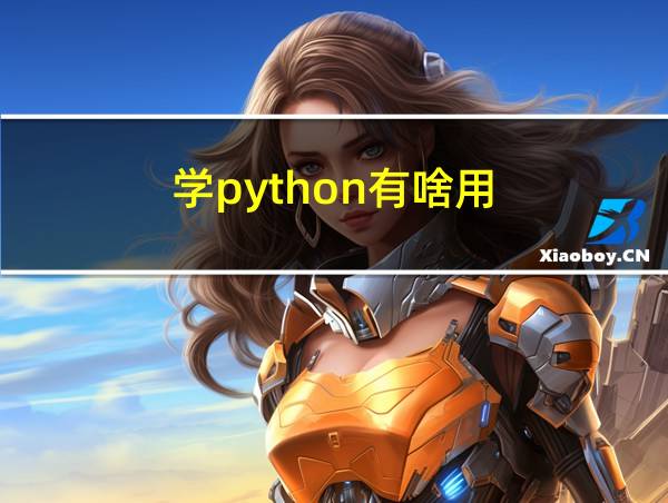 学python有啥用的相关图片