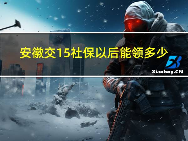 安徽交15社保以后能领多少的相关图片