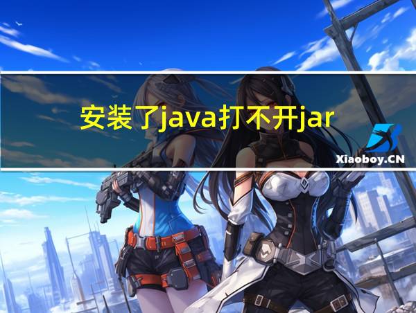 安装了java打不开jar的相关图片