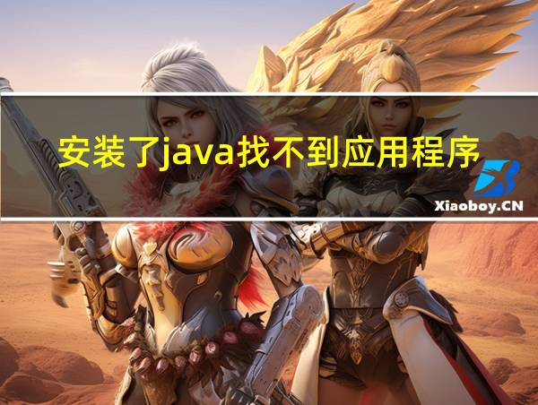 安装了java找不到应用程序的相关图片