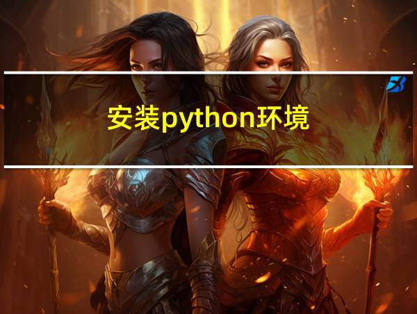 安装python环境的相关图片