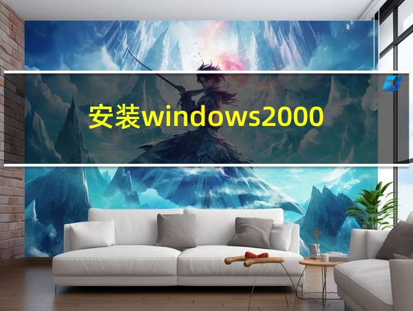 安装windows2000的相关图片