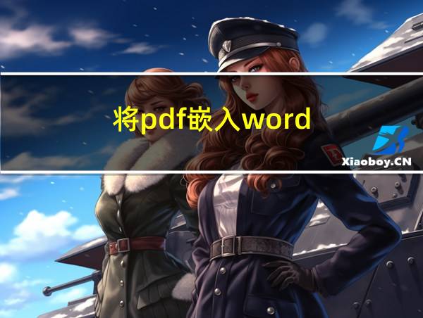 将pdf嵌入word的相关图片