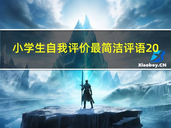 小学生自我评价最简洁评语20字的相关图片