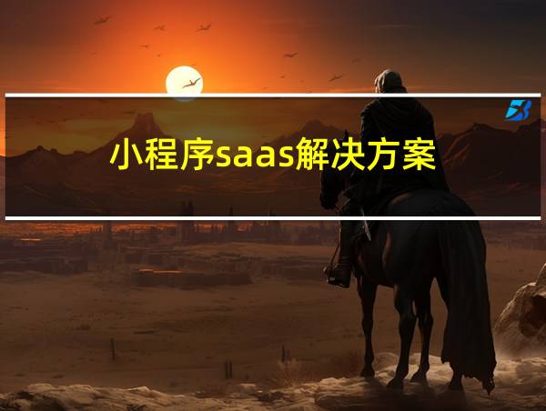 小程序saas解决方案的相关图片