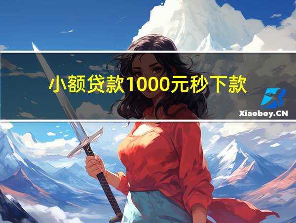 小额贷款1000元秒下款的相关图片