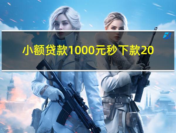 小额贷款1000元秒下款2021的相关图片