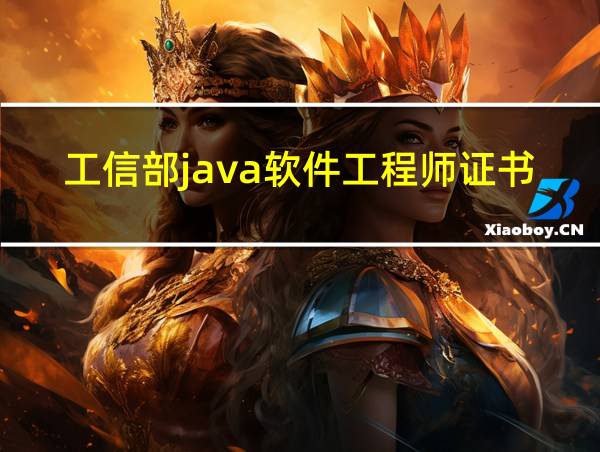 工信部java软件工程师证书的相关图片