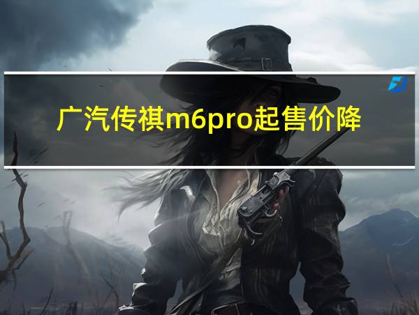 广汽传祺m6pro起售价降的相关图片