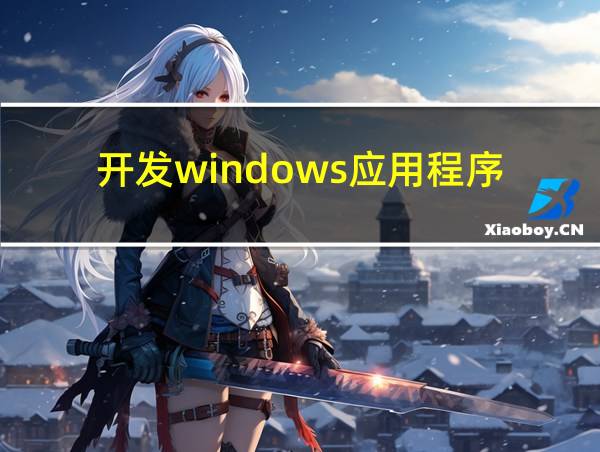 开发windows应用程序的相关图片