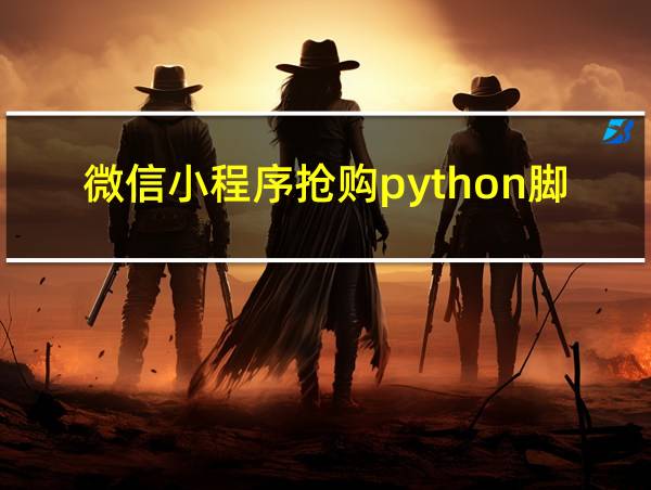 微信小程序抢购python脚本的相关图片