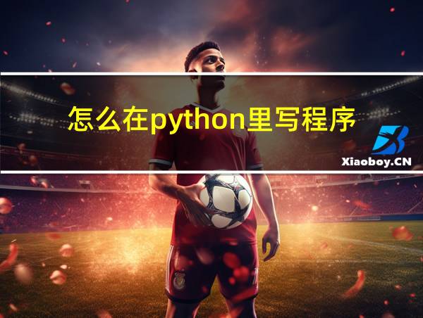 怎么在python里写程序的相关图片