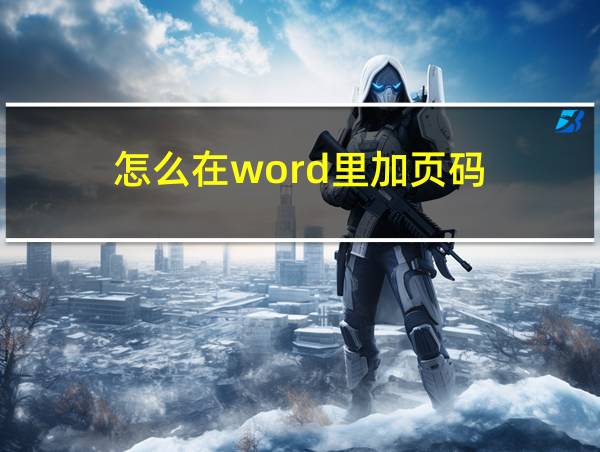 怎么在word里加页码的相关图片