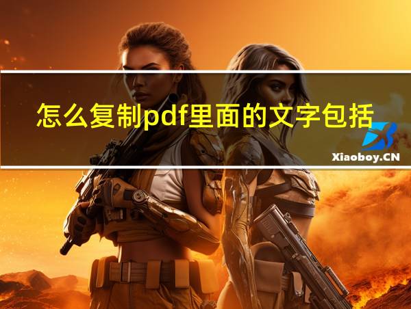 怎么复制pdf里面的文字包括格式的相关图片