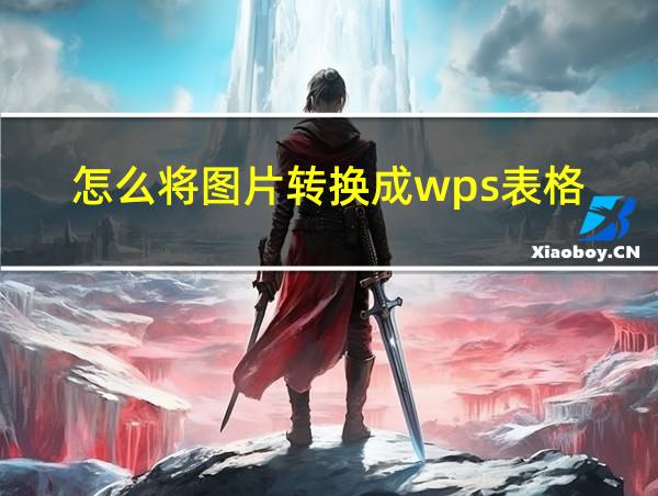 怎么将图片转换成wps表格的相关图片