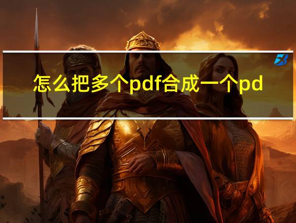 怎么把多个pdf合成一个pdf的相关图片