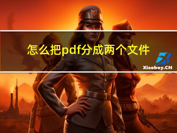 怎么把pdf分成两个文件的相关图片