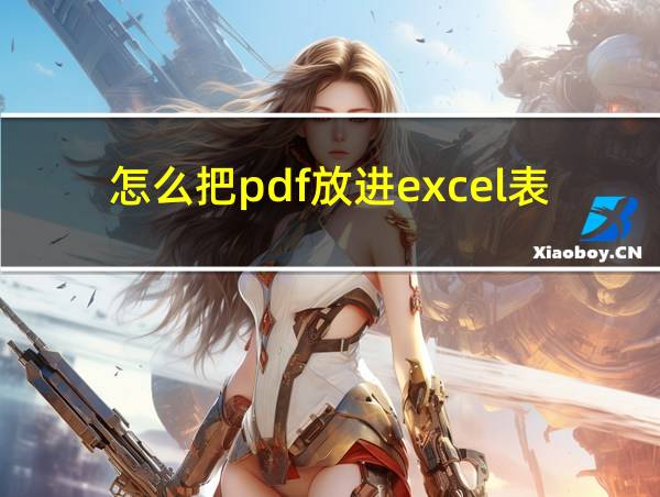 怎么把pdf放进excel表格的相关图片