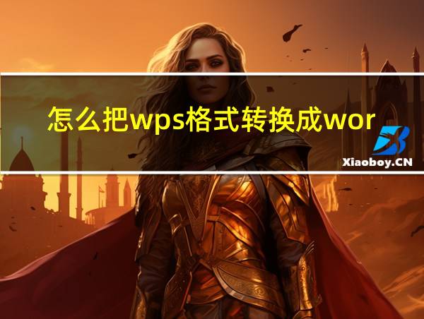 怎么把wps格式转换成word格式的相关图片