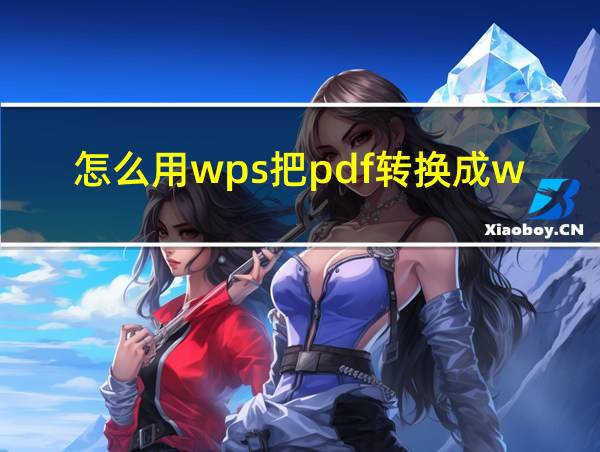 怎么用wps把pdf转换成word的相关图片