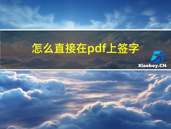 怎么直接在pdf上签字的相关图片