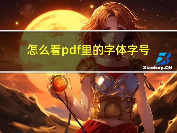 怎么看pdf里的字体字号的相关图片