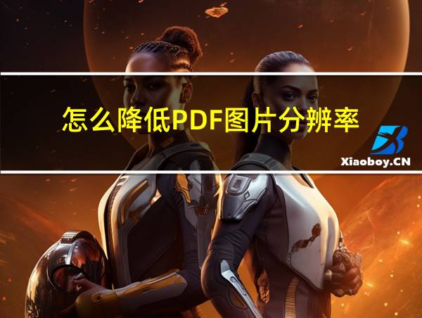 怎么降低PDF图片分辨率的相关图片