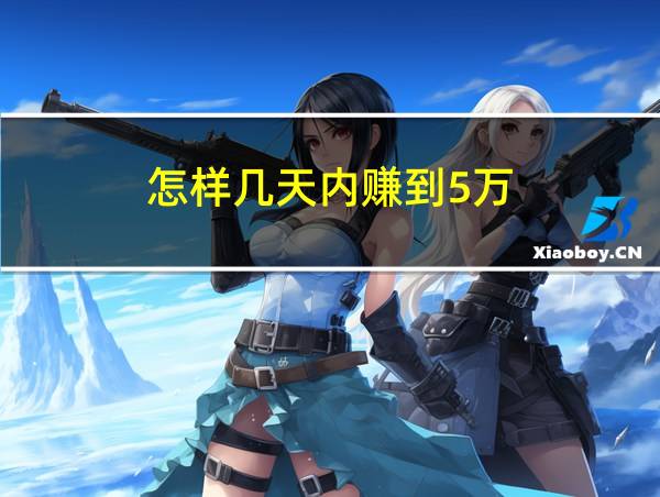 怎样几天内赚到5万的相关图片
