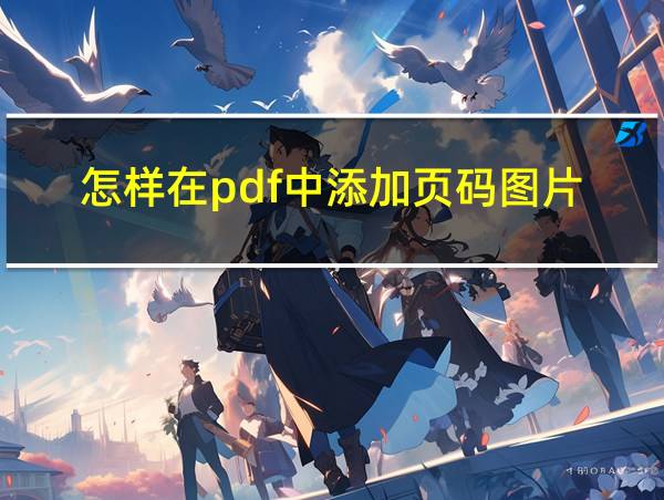 怎样在pdf中添加页码图片的相关图片