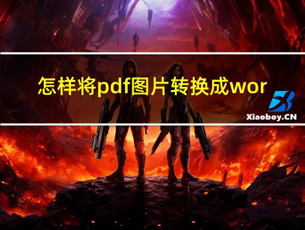 怎样将pdf图片转换成word的相关图片