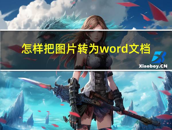 怎样把图片转为word文档的相关图片