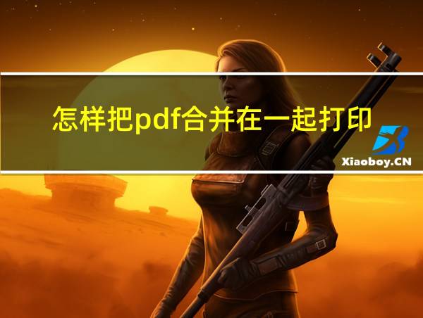 怎样把pdf合并在一起打印的相关图片