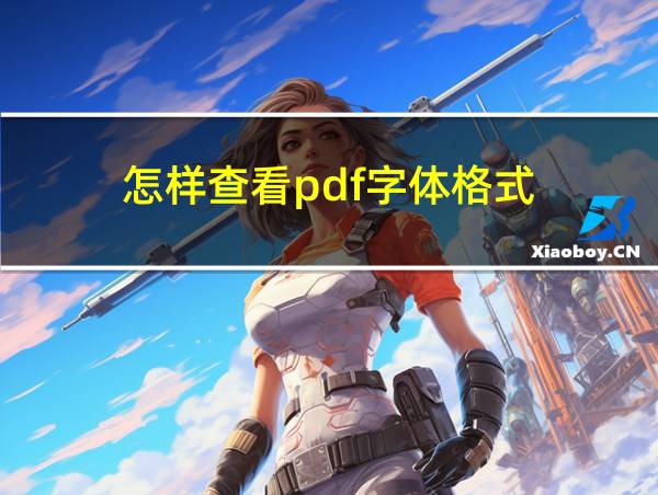 怎样查看pdf字体格式的相关图片