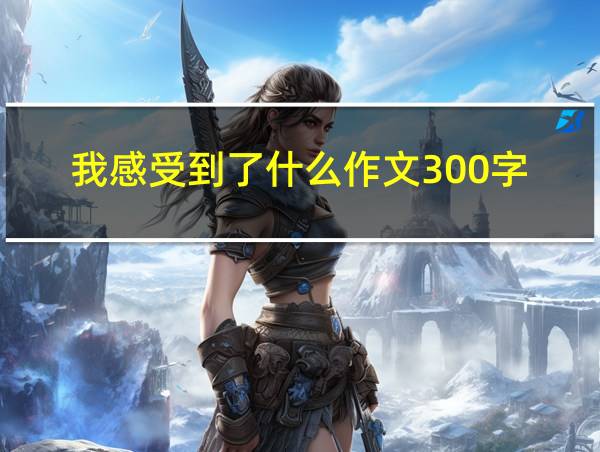 我感受到了什么作文300字的相关图片